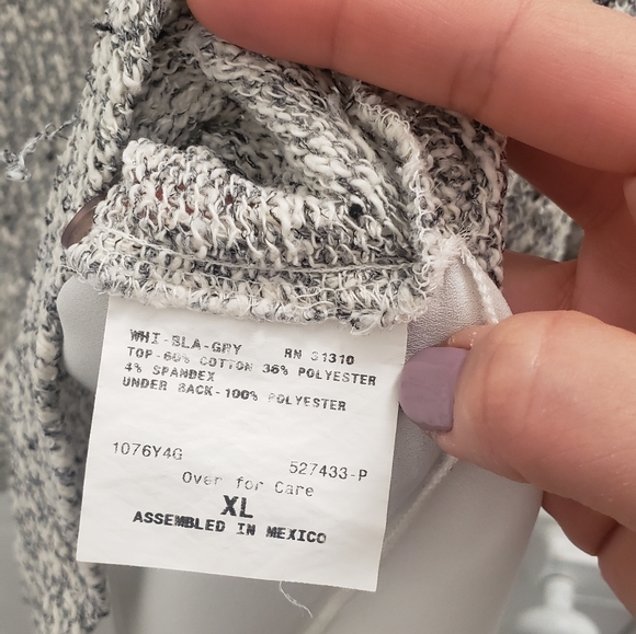 Grey sheer Racerback Top - Picture 4 of 4